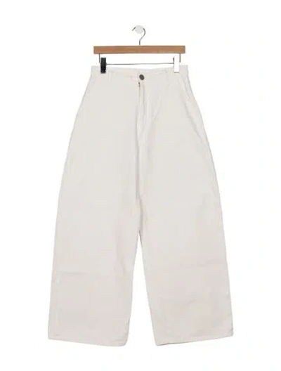 Pre-owned Christian Wijnants High-rise Wide Leg Jeans In Neutrals