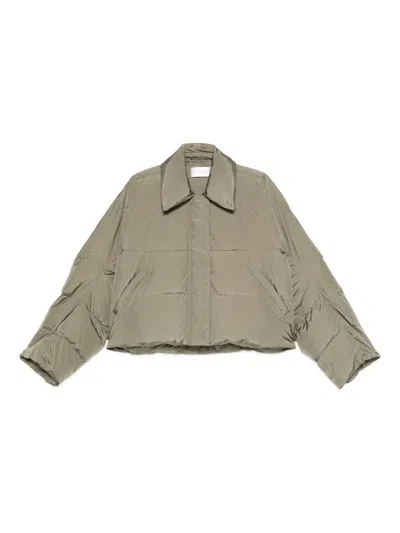 Christian Wijnants Jani Quilted Cropped Jacket In Green