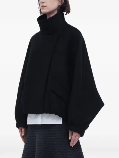Christian Wijnants Japuto High-neck Oversized Jacket In 블랙