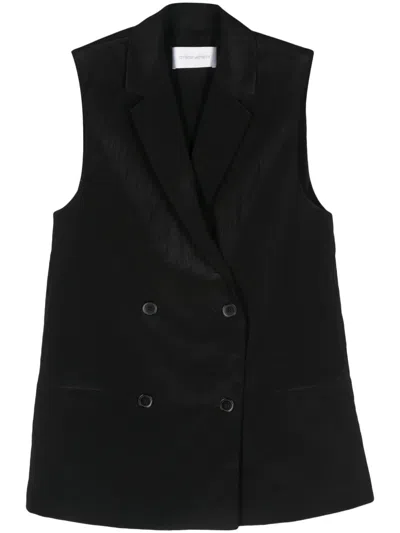 Christian Wijnants Jollo Double-breasted Waistcoat In Black