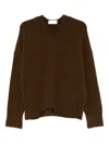 Christian Wijnants Kainez V-neck Sweater In Brown