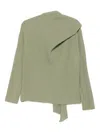 Christian Wijnants Kayal Draped-detail Jumper In Green