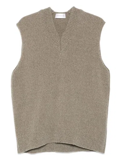 Christian Wijnants Kidepo V-neck Sleeveless Top In Gray