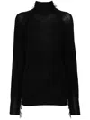Christian Wijnants Kivu Frayed-detail Jumper In Black
