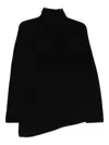 Christian Wijnants Koga Asymmetric Roll-neck Knitwear In Black