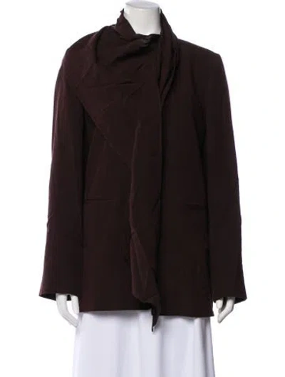 Pre-owned Christian Wijnants Linen Coat W/ Tags In Brown