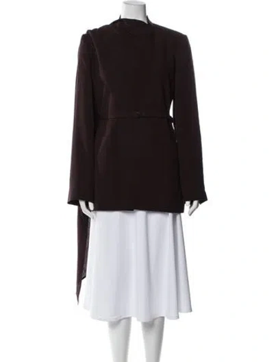 Pre-owned Christian Wijnants Linen Evening Jacket In Brown