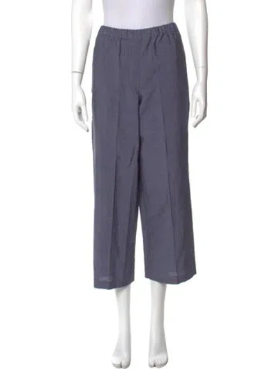 Pre-owned Christian Wijnants Linen Wide Leg Pants In Gray