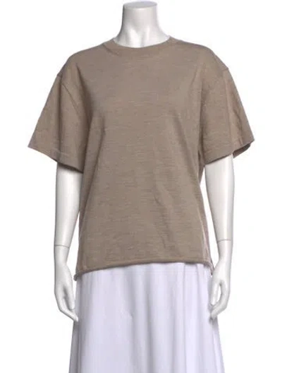 Pre-owned Christian Wijnants Merino Wool Crew Neck T-shirt In Neutral
