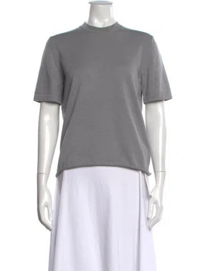 Pre-owned Christian Wijnants Merino Wool Mock Neck Sweater In Grey