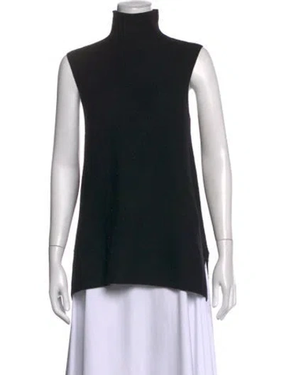 Pre-owned Christian Wijnants Merino Wool Turtleneck Sweater In Black