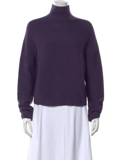 Pre-owned Christian Wijnants Merino Wool Turtleneck Sweater In Purple