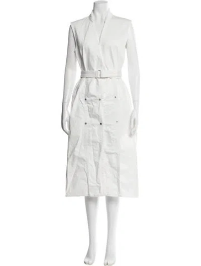 Pre-owned Christian Wijnants Midi Length Dress In White