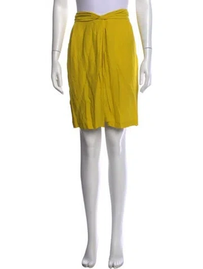 Pre-owned Christian Wijnants Mini Skirt In Yellow