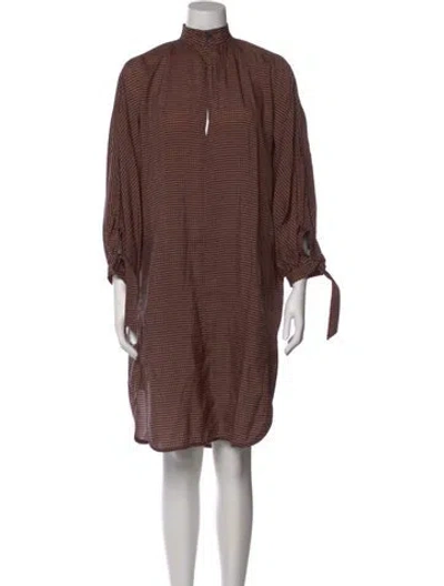 Pre-owned Christian Wijnants Mock Neck Knee-length Dress In Pink