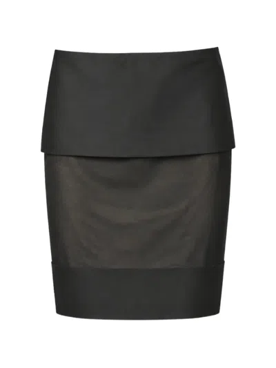 Christian Wijnants Patchwork Saros Midi Skirt In Black