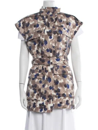 Pre-owned Christian Wijnants Patterned Coat In Neutrals