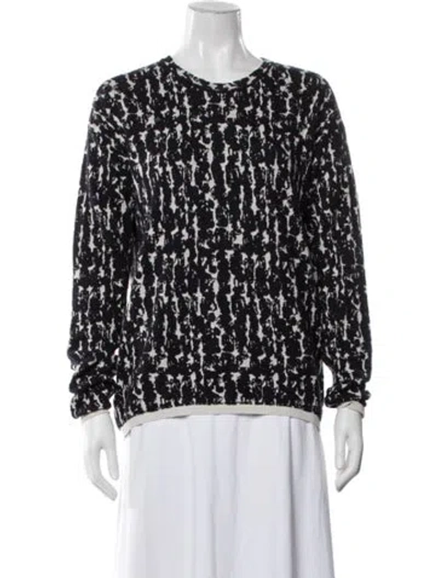 Pre-owned Christian Wijnants Patterned Crew Neck Sweater In Black