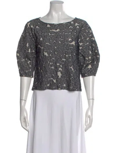Pre-owned Christian Wijnants Patterned Crew Neck Top In Multi