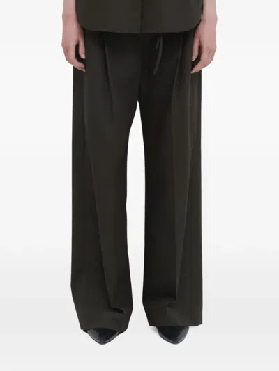 Christian Wijnants Pleated Drawstring Trousers In Black