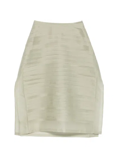 Christian Wijnants Pleated Midi Skirt In Neutral