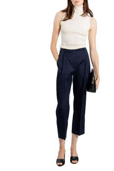 Christian Wijnants Prikana Wool Pants In Dark Navy In Blue