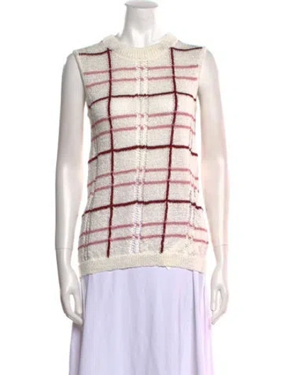 Pre-owned Christian Wijnants Printed Crew Neck Top In Neutral