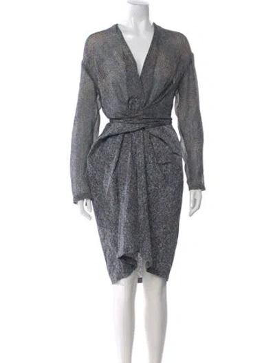 Pre-owned Christian Wijnants Printed Knee-length Dress In Multi