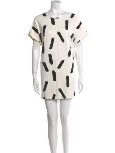 Pre-owned Christian Wijnants Printed Mini Dress In White