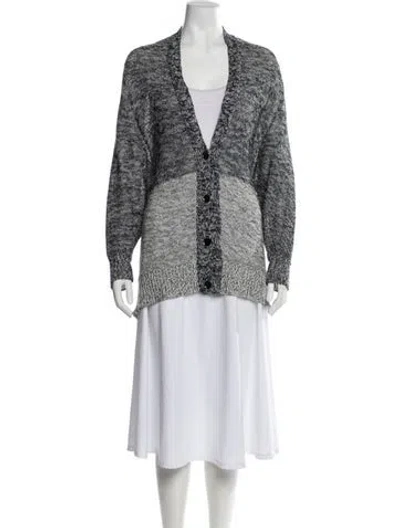 Pre-owned Christian Wijnants Printed V-neck Sweater In Multi