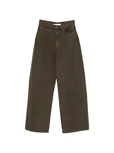 Christian Wijnants Pullos Wide-leg Jeans In Brown