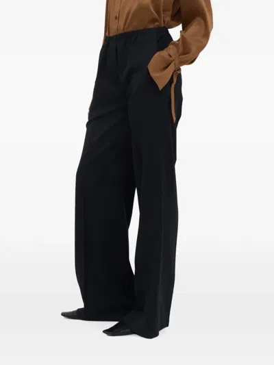 Christian Wijnants Pune Elasticated-waist Wide-leg Trousers In Black