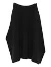 Christian Wijnants Ribbed Asymmetric Midi Skirt In Black