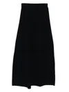 Christian Wijnants Ribbed Wool Skirt In Black