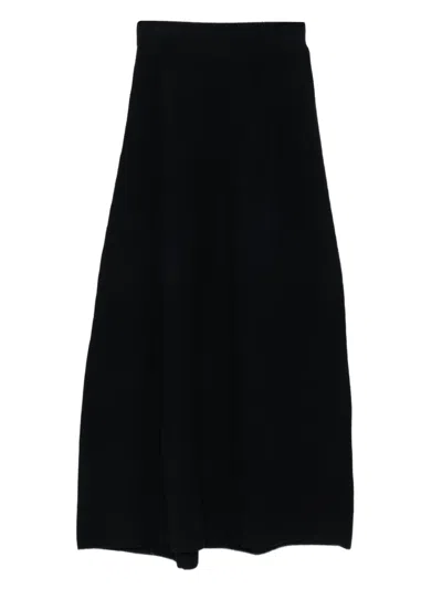 Christian Wijnants Ribbed Wool Skirt In Black