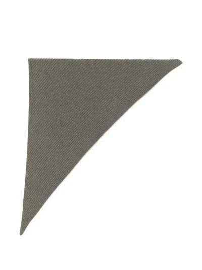 Christian Wijnants Ribbed-knit Triangular Scarf In Orange