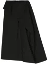 Christian Wijnants Sasha A-line Midi Skirt In Black