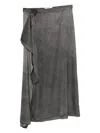 Christian Wijnants Scala Ruffle-detail Midi Skirt In Gray