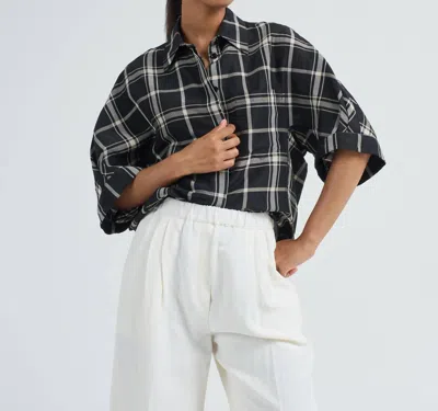 Christian Wijnants Short Sleeves Shirt In Black White Check In Multi