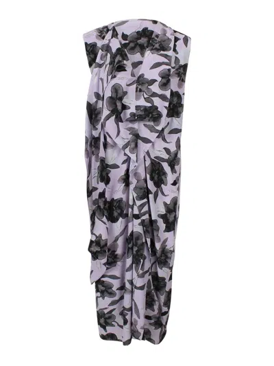 Christian Wijnants Silk Doshira Dress In Multi
