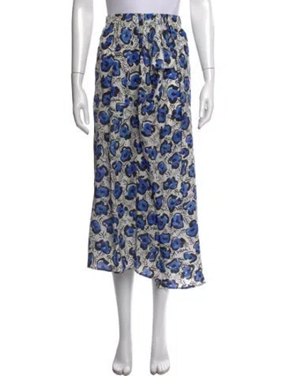 Pre-owned Christian Wijnants Silk Long Skirt In Blue