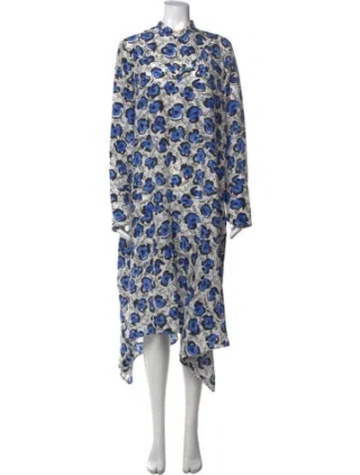 Pre-owned Christian Wijnants Silk Midi Length Dress In White
