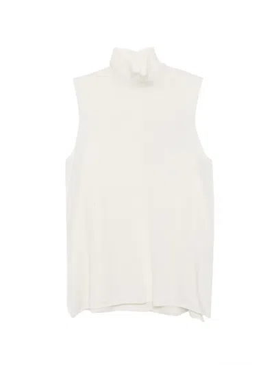 Christian Wijnants Sleeveless Turtleneck Top In Neutral
