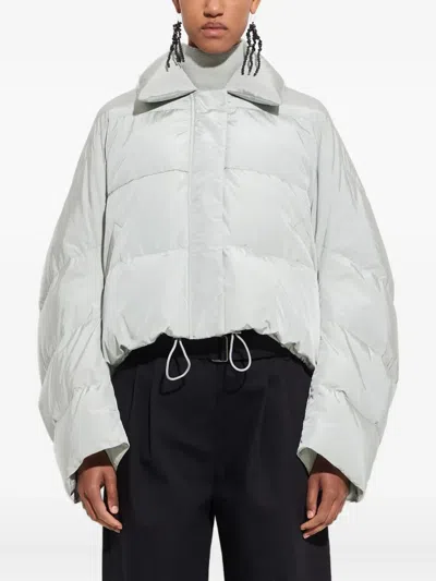Christian Wijnants Snap-button Puffer Jacket In Gray