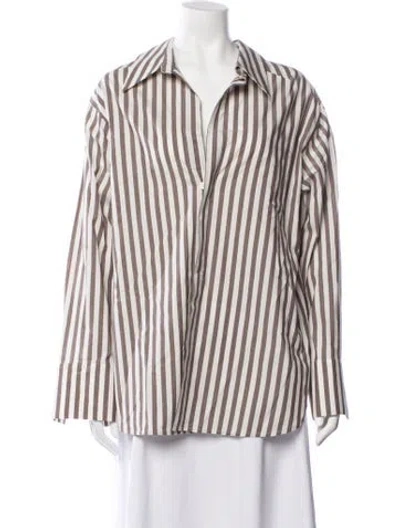 Pre-owned Christian Wijnants Striped Long Sleeve Top In Multicolor