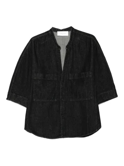 Christian Wijnants Tampari Short-sleeve Pocket Top In Black