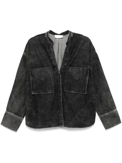 Christian Wijnants Tango Denim Overshirt In Grey