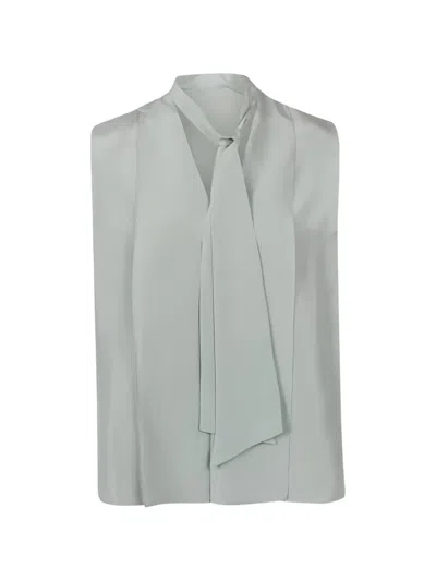 Christian Wijnants Tie Neck Top In Green