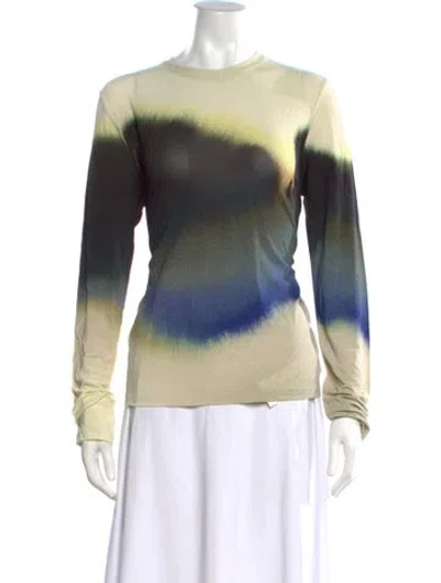Pre-owned Christian Wijnants Tie-dye Print Crew Neck T-shirt In Multi