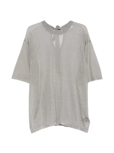 Christian Wijnants Tie-fastening T-shirt In Gray